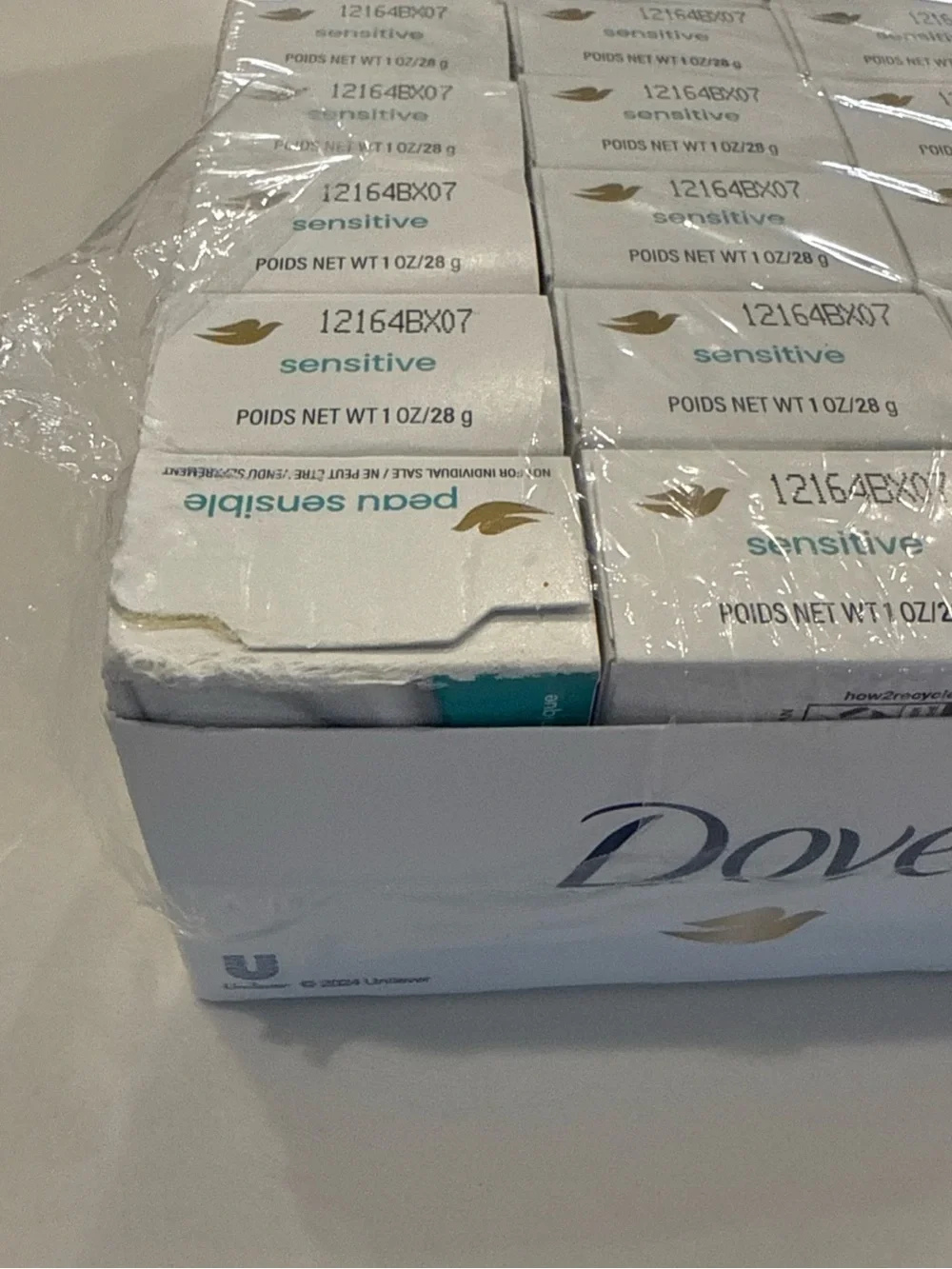 30 Pack 25 Grams Dove Cream Beauty Bar Travel Size Soap .88 Oz